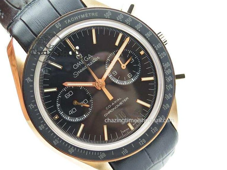 0420 Speedmaster ’57 RG Chrono AXF Best Edition On Black Leather Strap A Colorful 8284